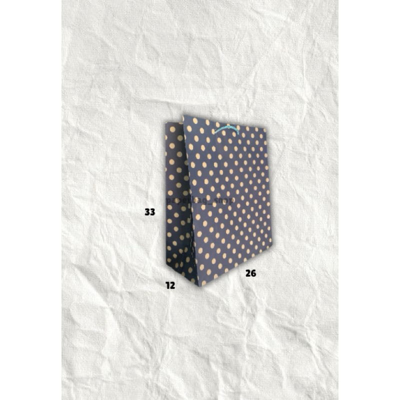 

paperbag motif polkadot biru 26x12x33 (isi 12pcs)