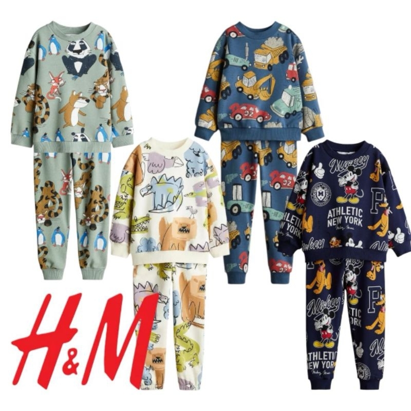 Setelan sweatshirt dan joger hnm anak