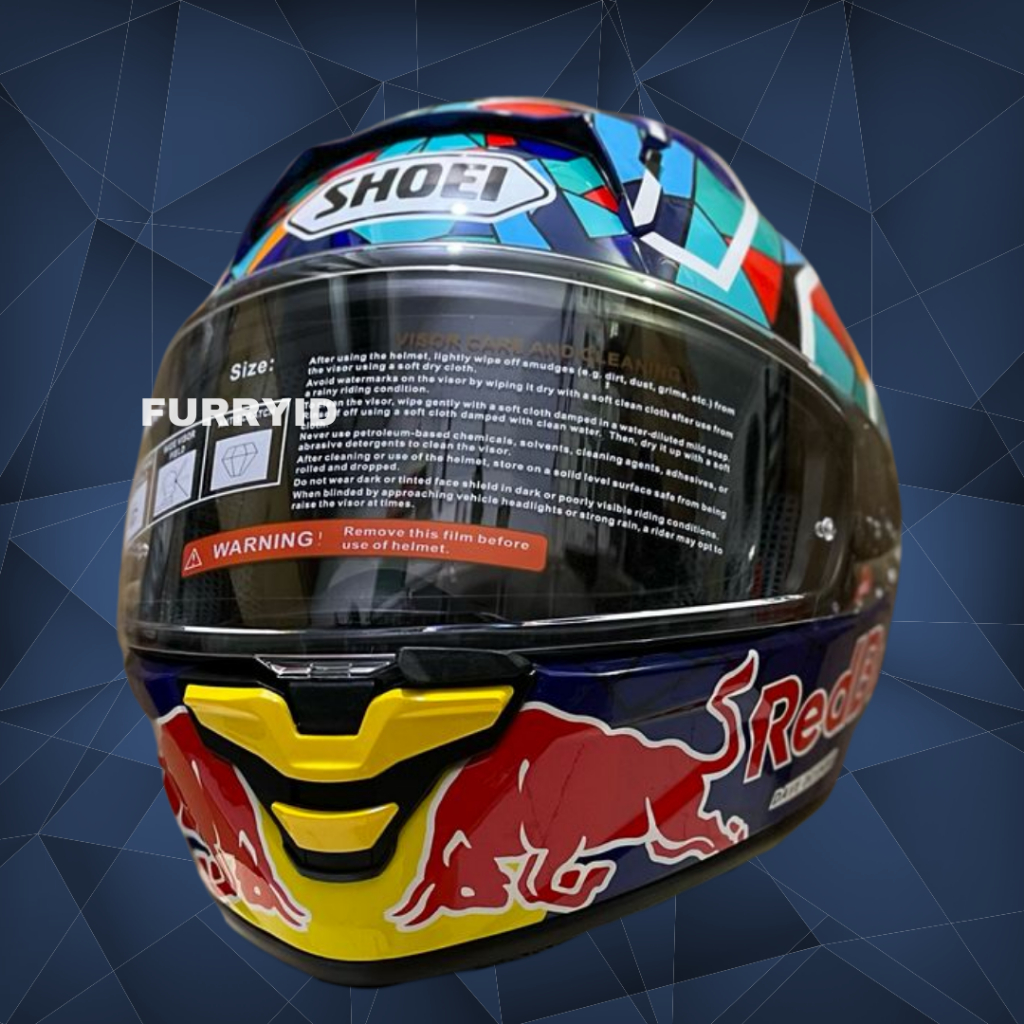 HELM FULL FACE SHOEI X15 MARQUEZ BARCELONA REDBULL