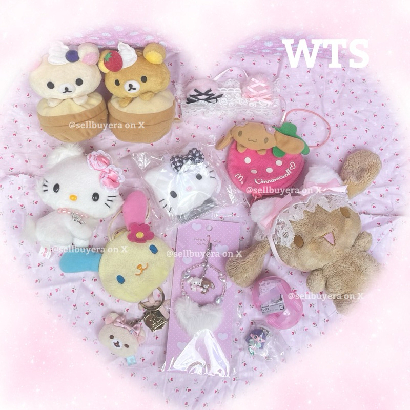 [Ready stock] Sanrio Rare stuff official plush Charmmy kitty sugarbunnies hello kitty korilakkuma ri