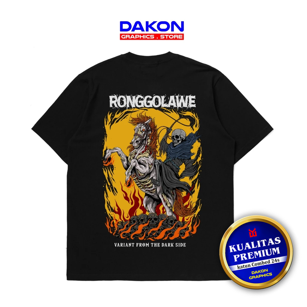 Tshirt Ronggolawe Streetwear / Kaos Satria Ronggolawe Dakon Graphics original / Kaos Distro Satria R