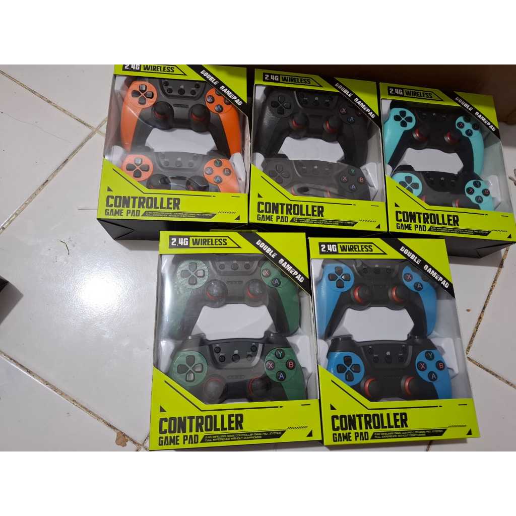 Gamepad Double Wireless Turbo - Joystick Pc Controller Gaming Komputer Wireless Turbo 2.4ghz gamepad