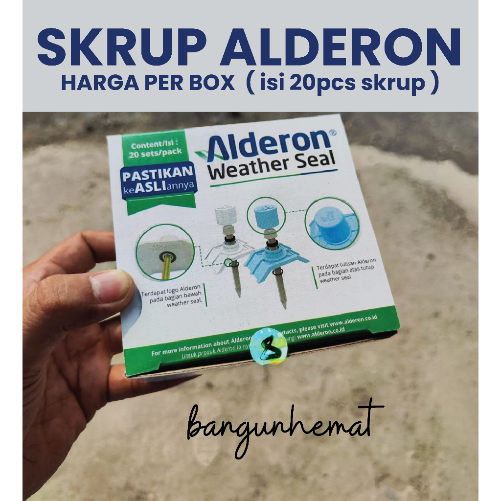 Sekrup Alderon 100% Asli – Untuk Atap PVC, Anti Karat