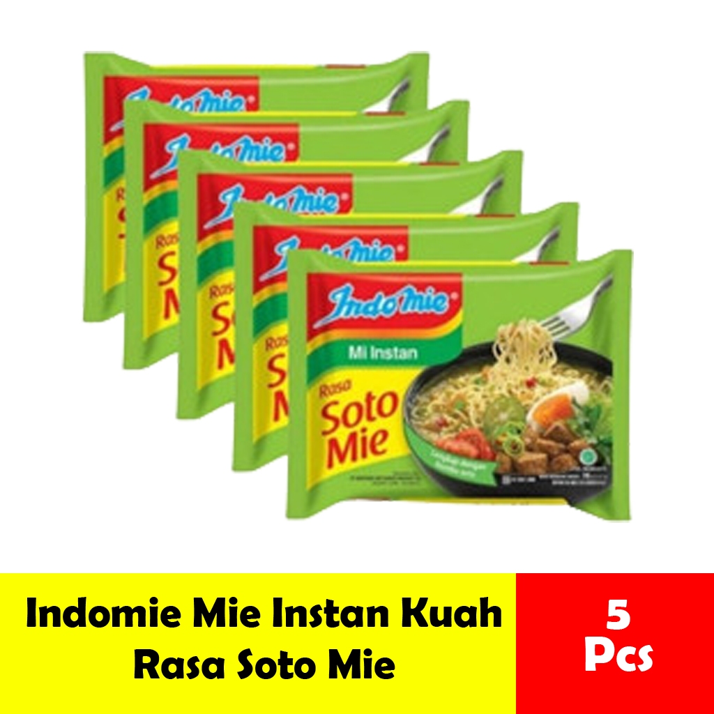 

(Bundle 5 pcs) Indomie Kuah rasa Soto Mie