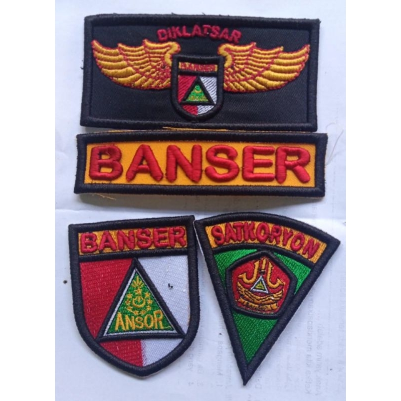 custam/bagde/atribut Banser timbul