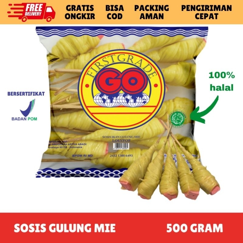 

Sosis Ikan Gulung Mie Lolipop isi 20 berat 500 gr Go Frozen Food