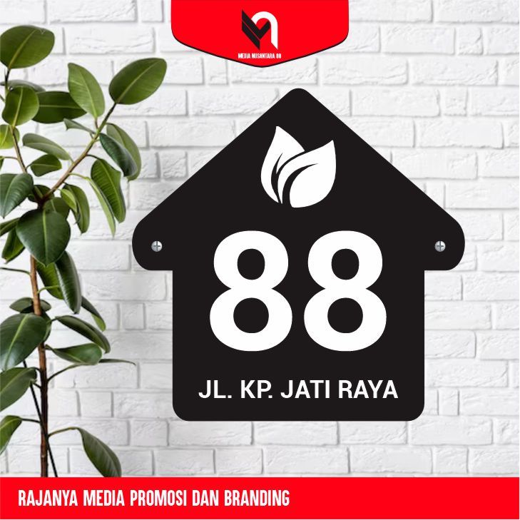 Papan Nomor Rumah Akrilik Nomor Rumah Acrylic Aesthetic TYPE-02