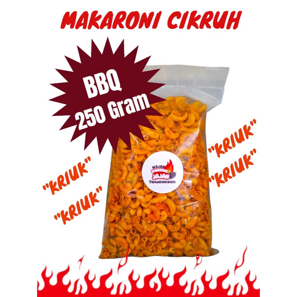

Makaroni Cikruh BBQ Daun Jeruk 250 Gram Cap Waroeng Jajan Cemilan Gurih Pedas