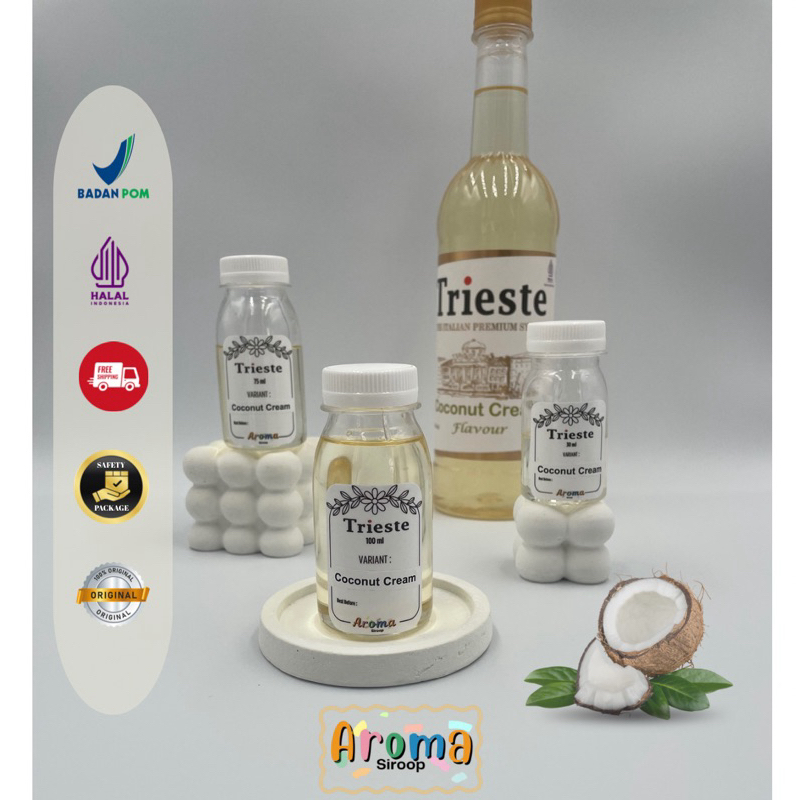 

Trieste Syrup - REPACK sirup Trieste Coconut Cream (100ml - 75ml - 30ml) 100% ORIGINAL