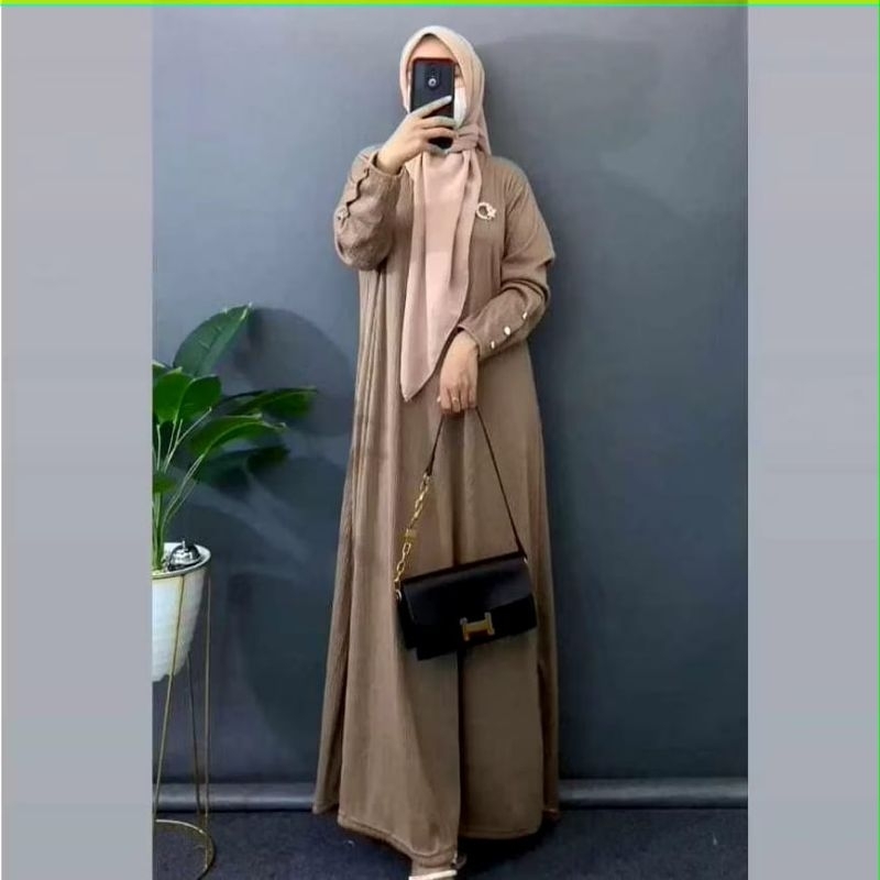 Gamis Inara wanita kancing//gamis Inara wanita