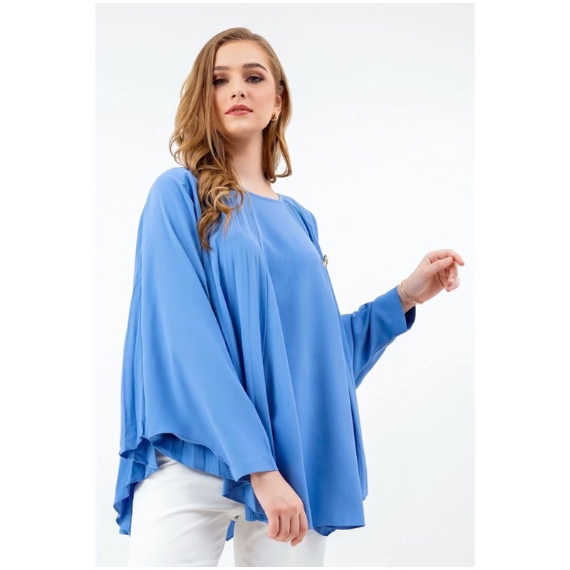 [NEW] SALE Benang Jarum Kendra Blouse - Blue BUTTONSCARVES (Baju Lebaran)
