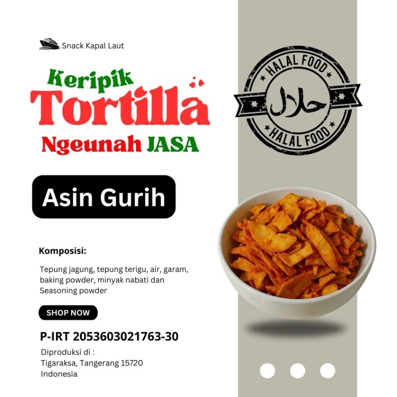 

Keripik Tortilla Ngeunah JASA – Asin Gurih| 220g / 350g / Toples 1300ml
