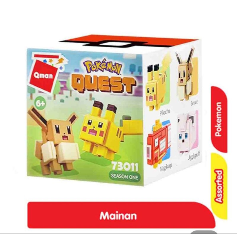 Qman Pokemon Quest Mainan Bricks Anak Assorted 1 pcs