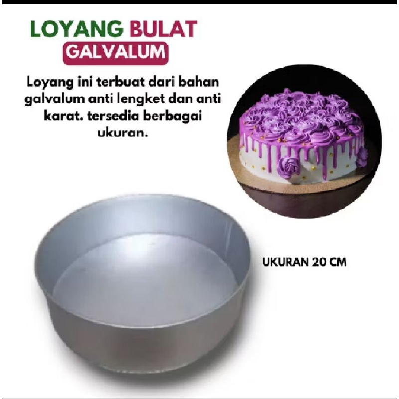Loyang bulat harga satuan ukuran 18,20 & 22cm/Loyang kue Tart