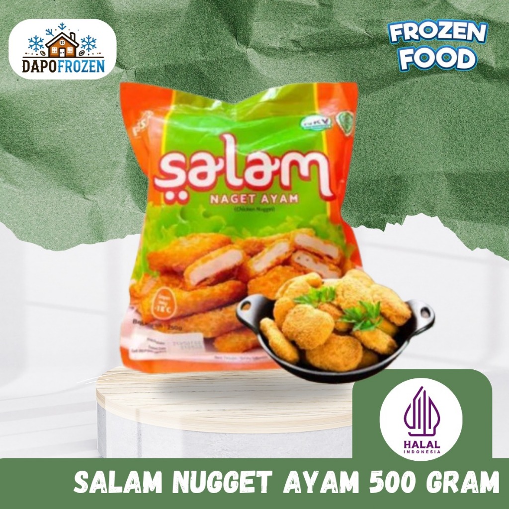 

Salam Chicken Nugget 500 Gram - Salam Naget Ayam 500gram - Frozen Food
