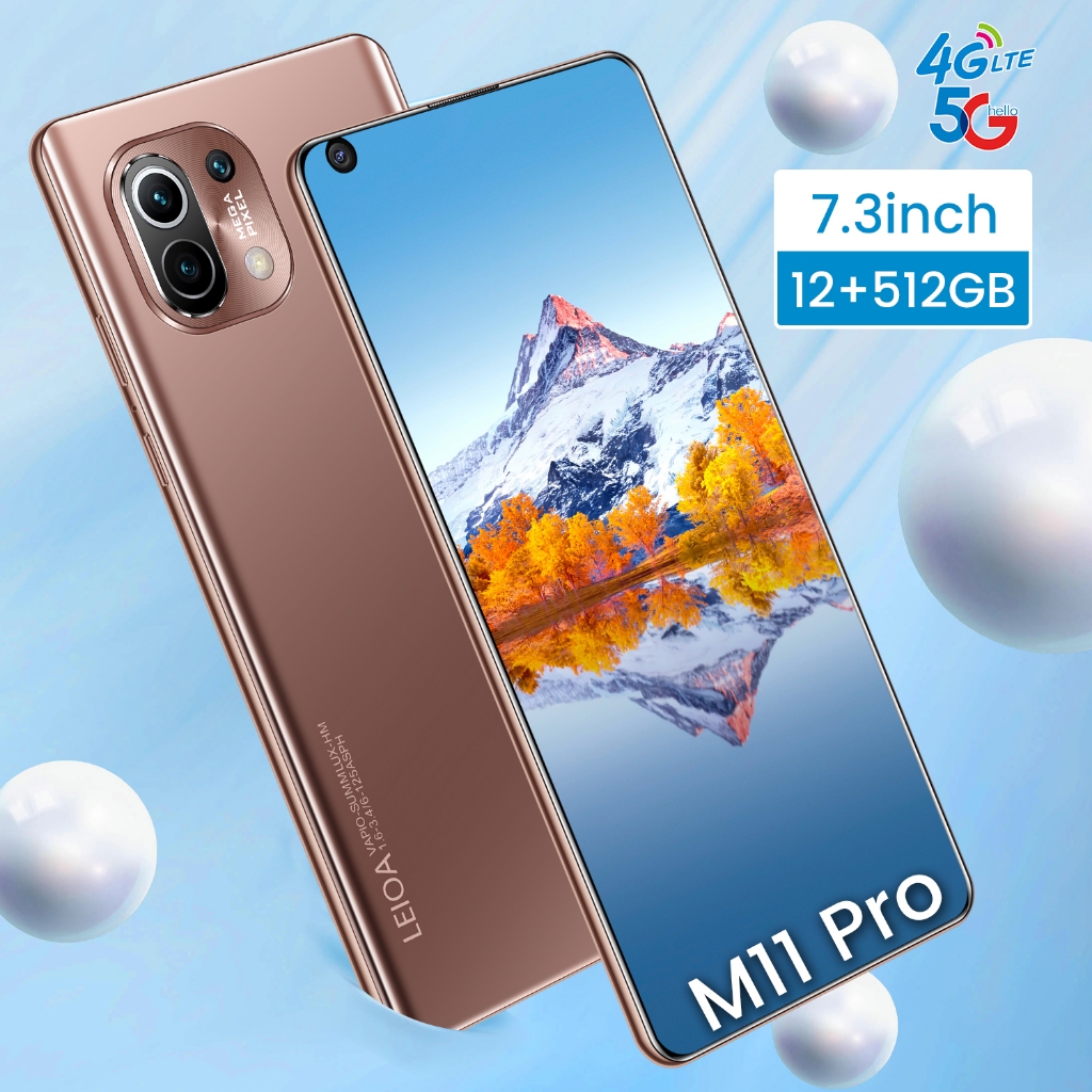 Hp M11 Pro 12GB RAM + 512GB 21MP + 42MP 7.3 Inch Promo Ponsel Layar Penuh Murah Versi Android