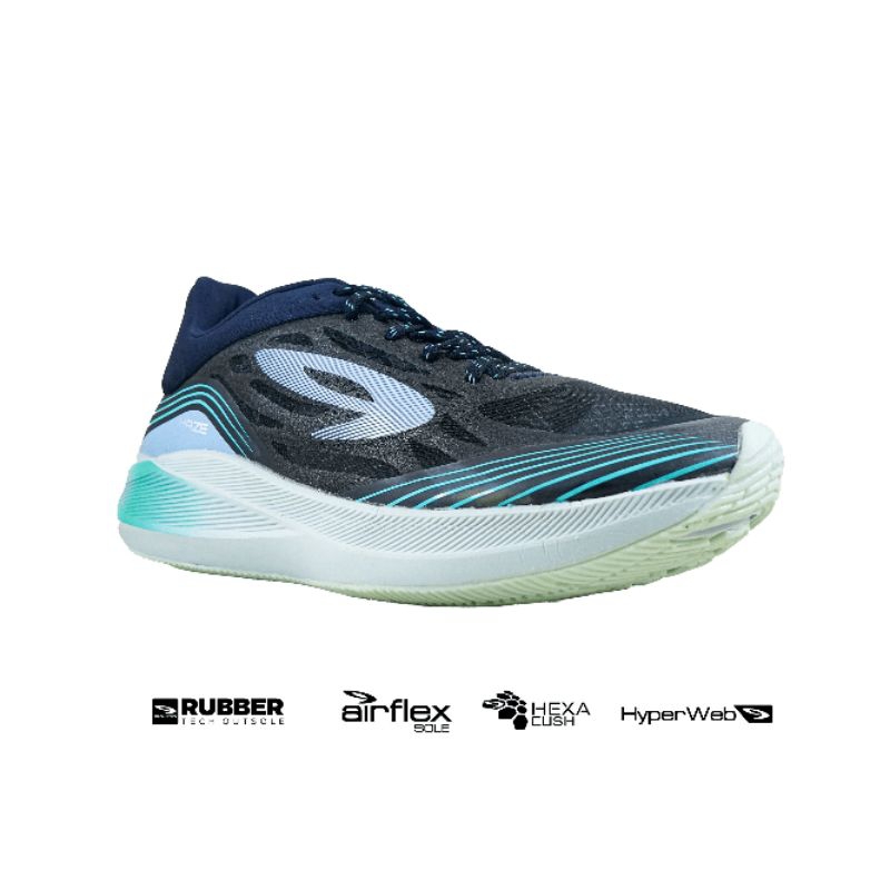 Sepatu Lari 910 Haze Vision 1.0 Biru Tua Abu Hijau