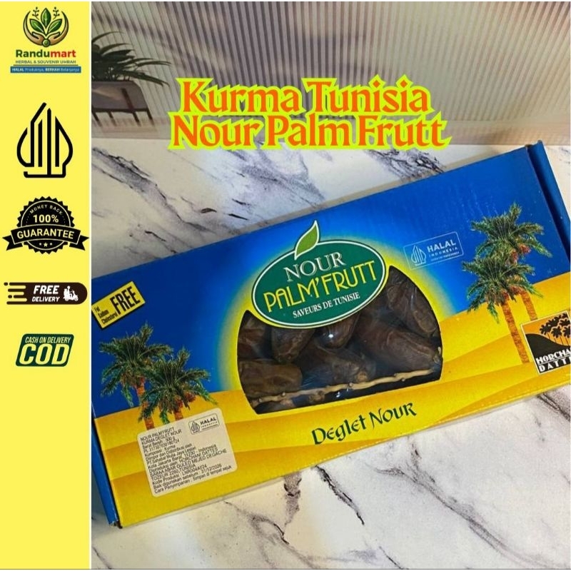 

Kurma Tunisia Nour Palm Frutt 500gr / Premium / Manis / Oleh-Oleh Souvenir Haji dan Umroh