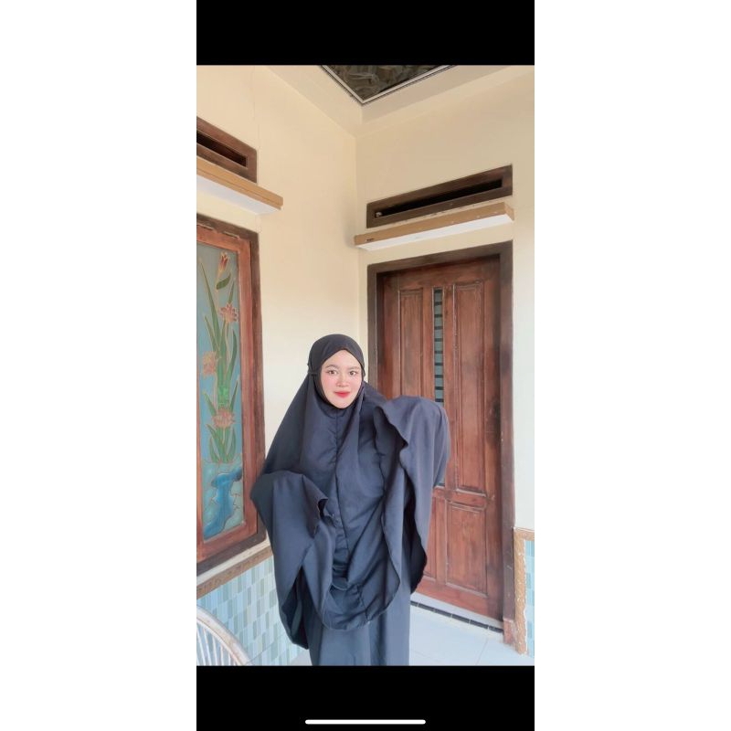 mukena traveling polos katun micro