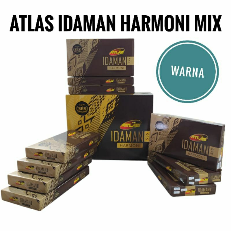 Sarung Atlas Idaman Harmoni 555 Mix warna Ecer Grosir SN