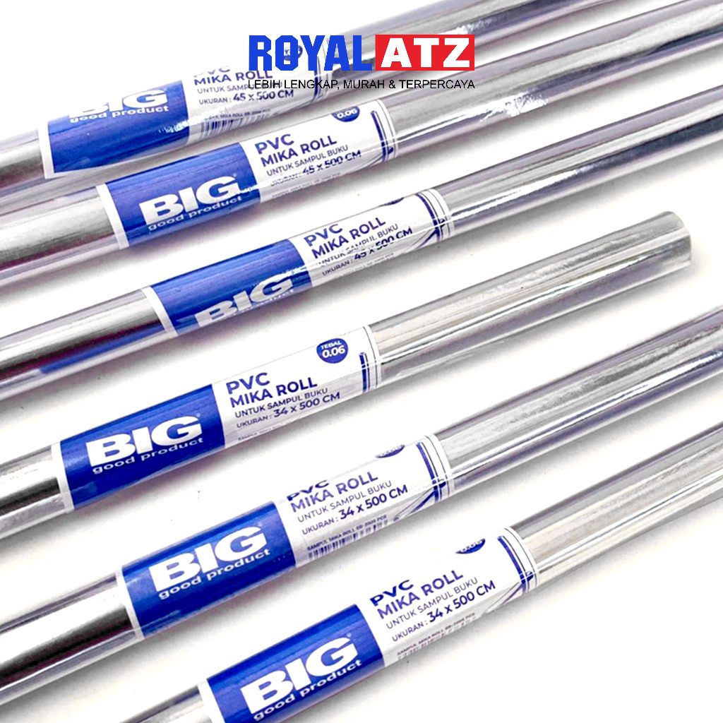 

Sampul Mika Roll BIG Bahan PVC Transparant Lebar 34/45 Cm Panjang 5 Meter