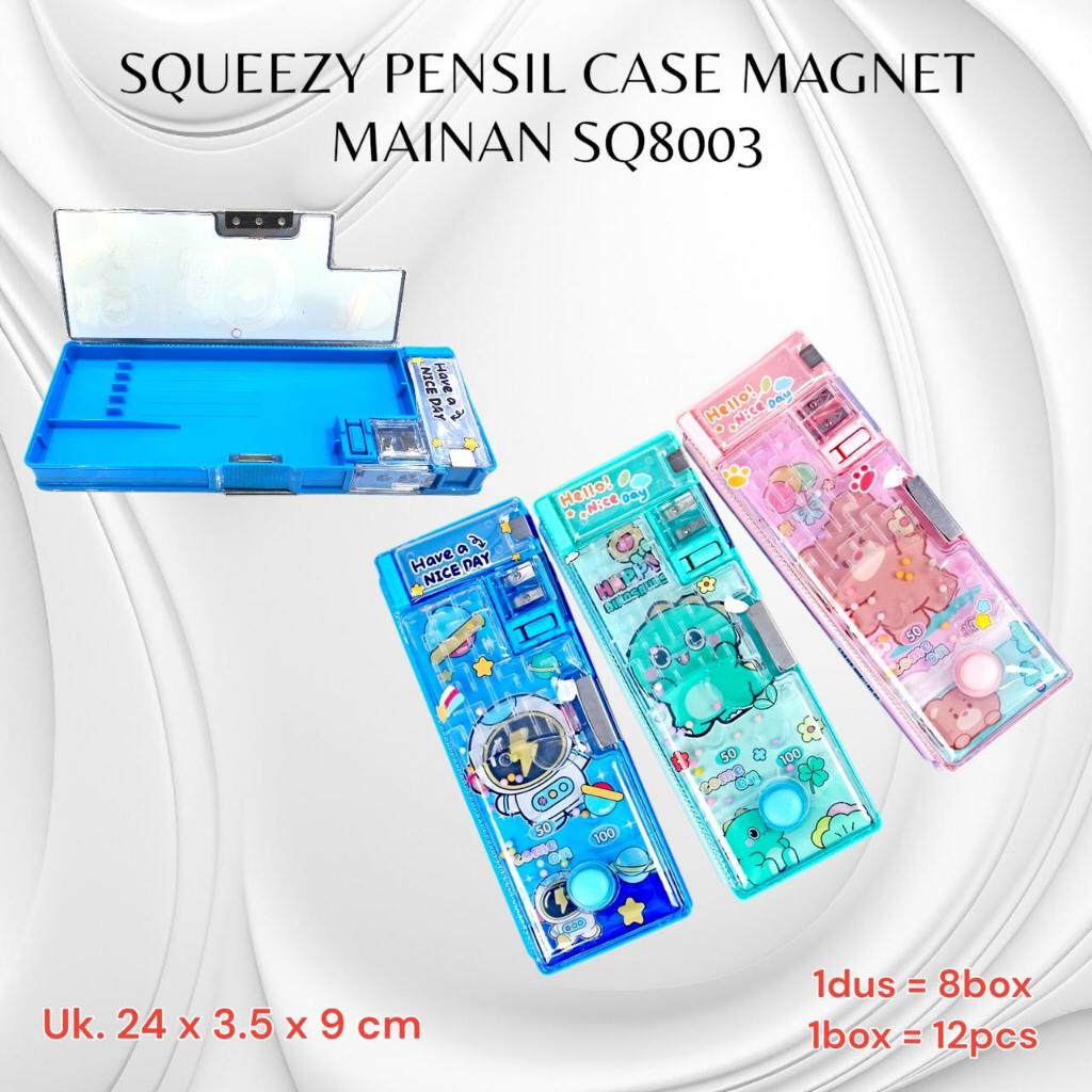

{SQUEEZY} PENSIL CASE MAGNET +MAINAN SQ-8003/ TEMPAT PENSIL ANAK