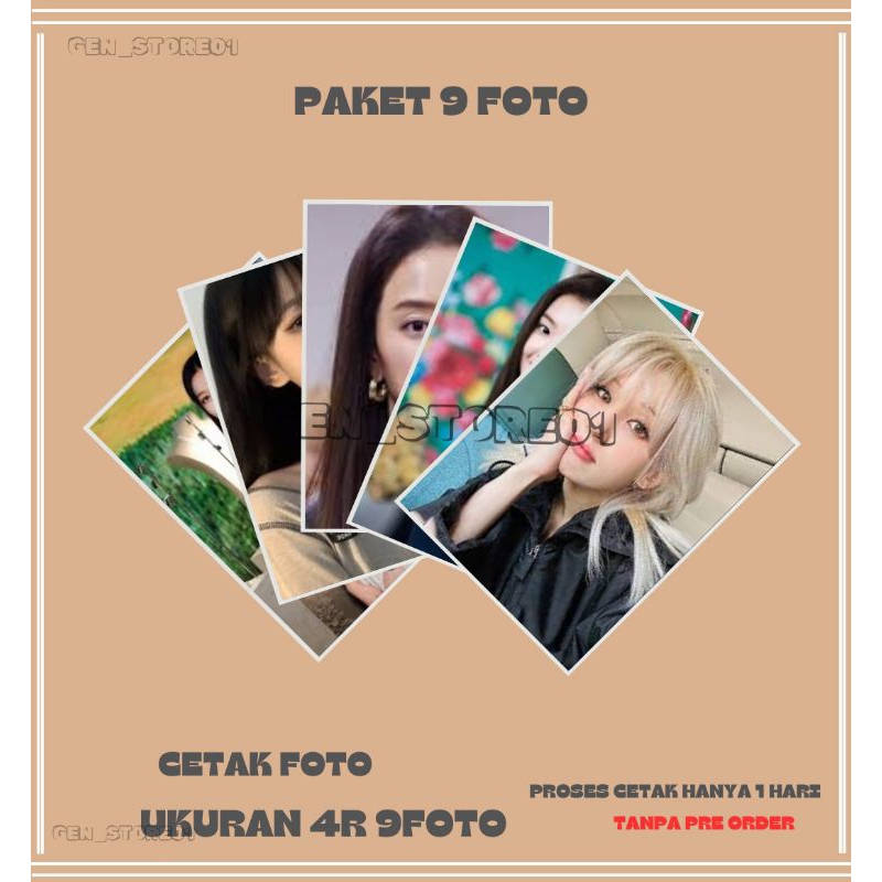 CETAK FOTO UKURAN 4R 9 FOTO PROSES CETAK 1 HARI