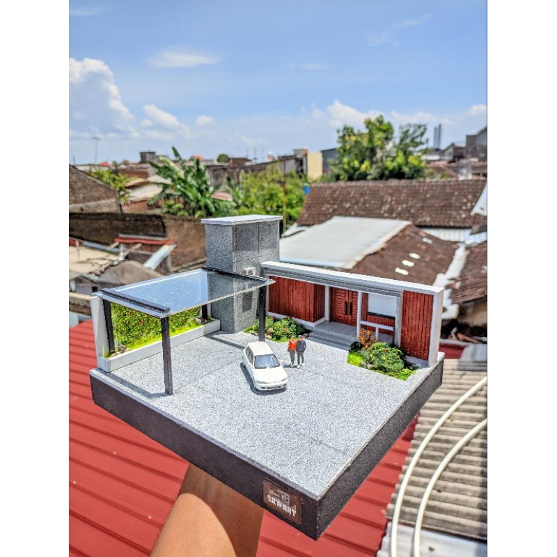 Diorama Modern House 164 | diorama hot wheels | diorama diecast