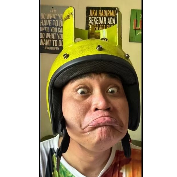 Helm Helem Bogo Retro Dewasa Helm Gas LPG 3kg Dengan kaca datar