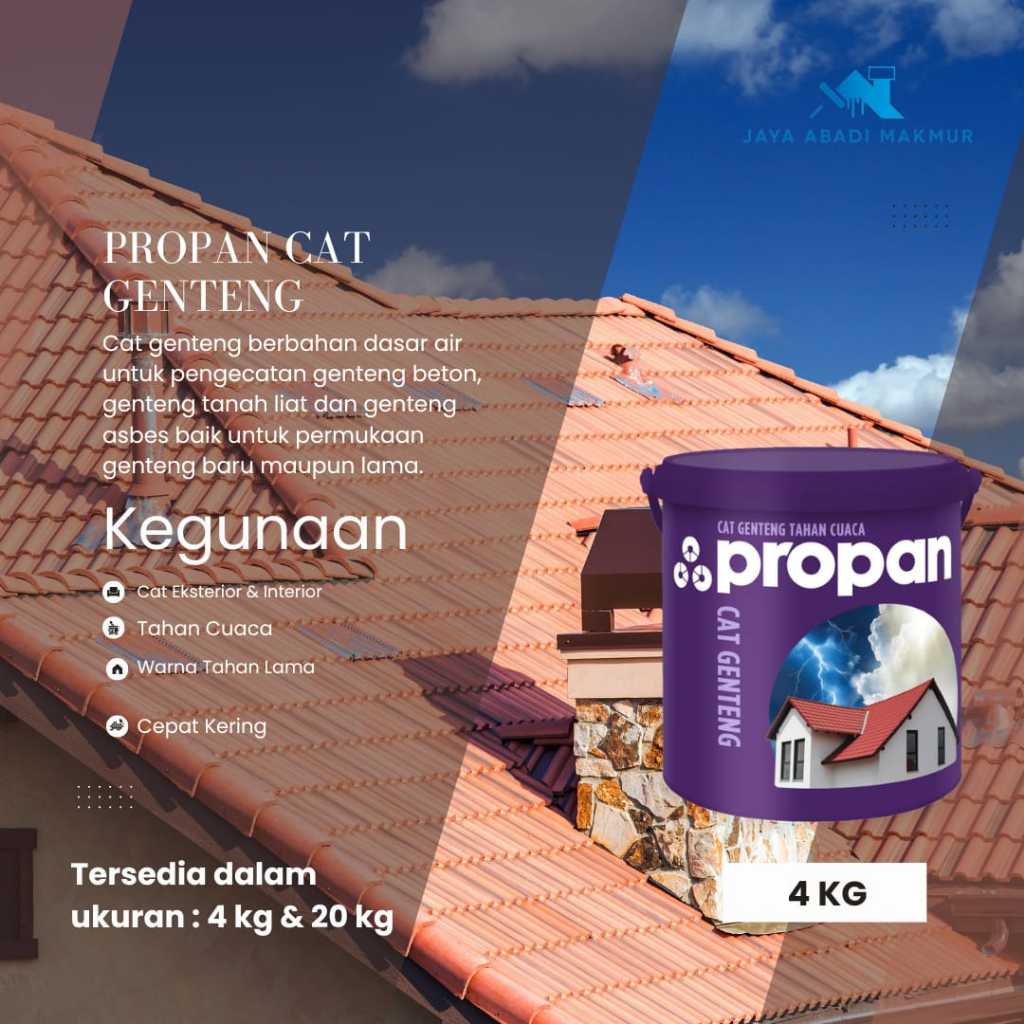 Propan Cat Genteng 4 kg / Cat Genteng / Warna Custom / Propan Tinting