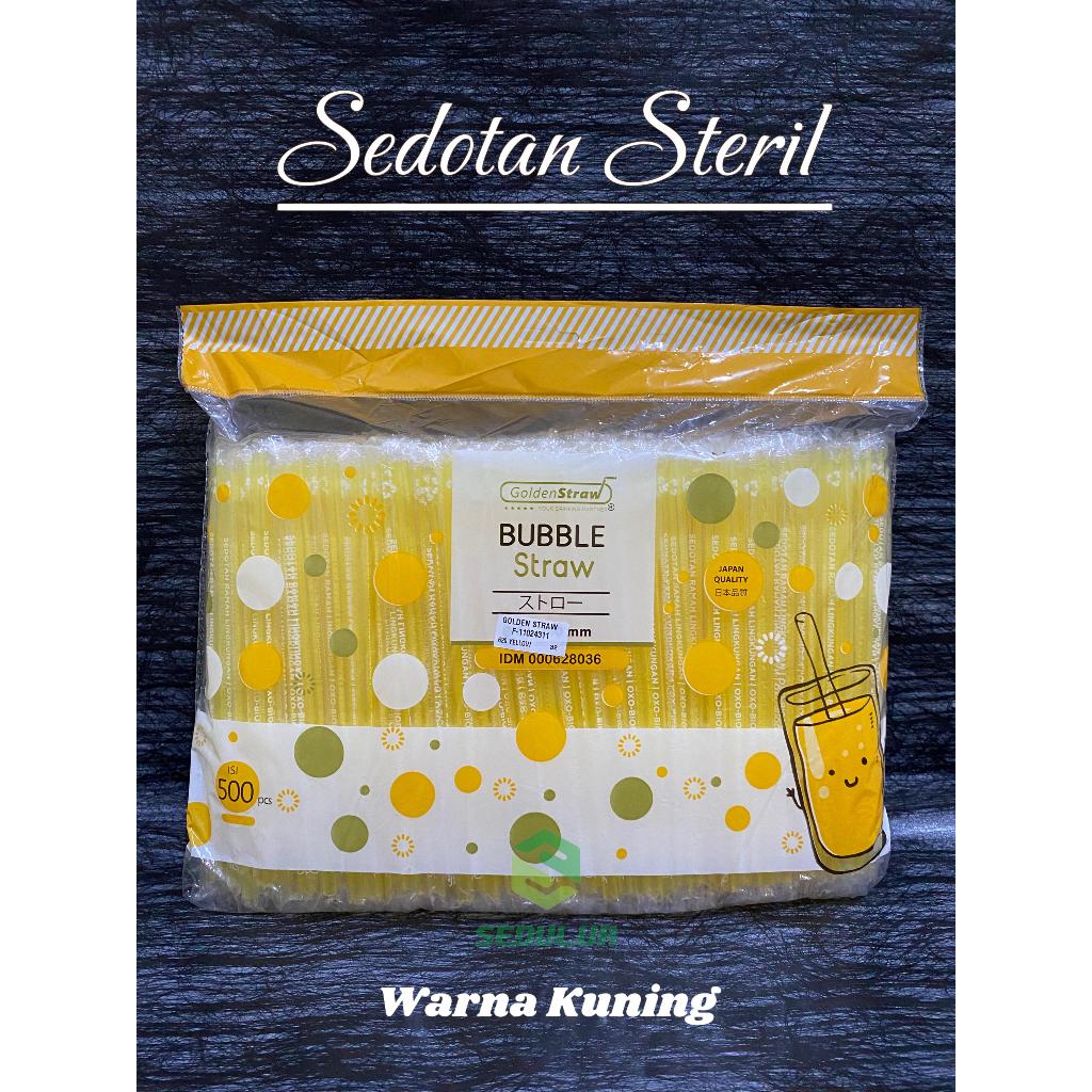 SEDOTAN STERIL/BUBBLE STRAW/SEDOTAN STERIL WARNA/SEDOTAN ISI 500 PCS