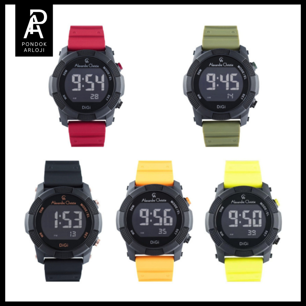 ORIGINAL Jam Tangan Pria Alexandre Christie AC 9367 / ac9367 / 9367 Rubber Garansi Resmi 1 Tahun