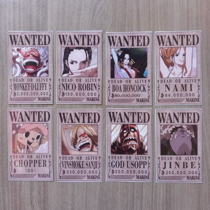 

STIKER WANTED BOUNTY ONE PIECE VINYL UKURAN KECIL (PANJANG 6 CM LEBAR 9,5 CM)