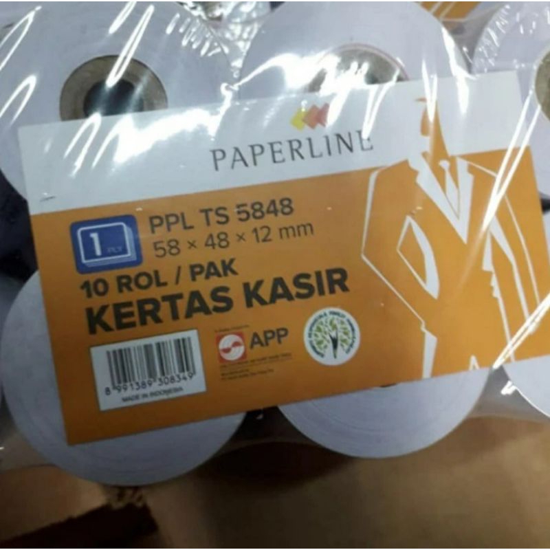 

[YOBANA]THERMAL KERTAS KASIR STRUK PAPERLINE 10 ROL 58×48×12MM PPL TS 5848