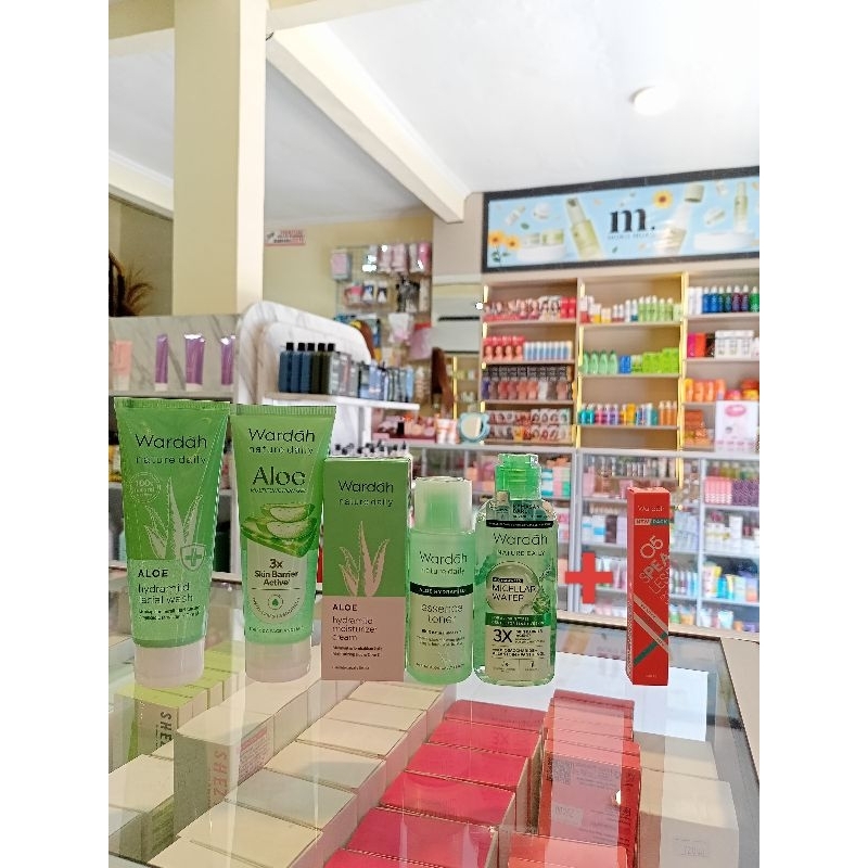 Wardah Nature Daily Aloe vera Series Paket SKINCARE [5in1] + FREE Wardah exclusive lipcream (05 spee