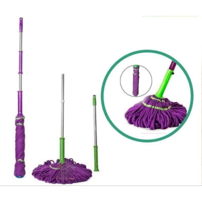 TB-4 - Sapu Pel Peras Putar Magic Mop / Sapu Pel Magic Mop Putar 360° Ungu / Sapu pel Peras Putar Pa