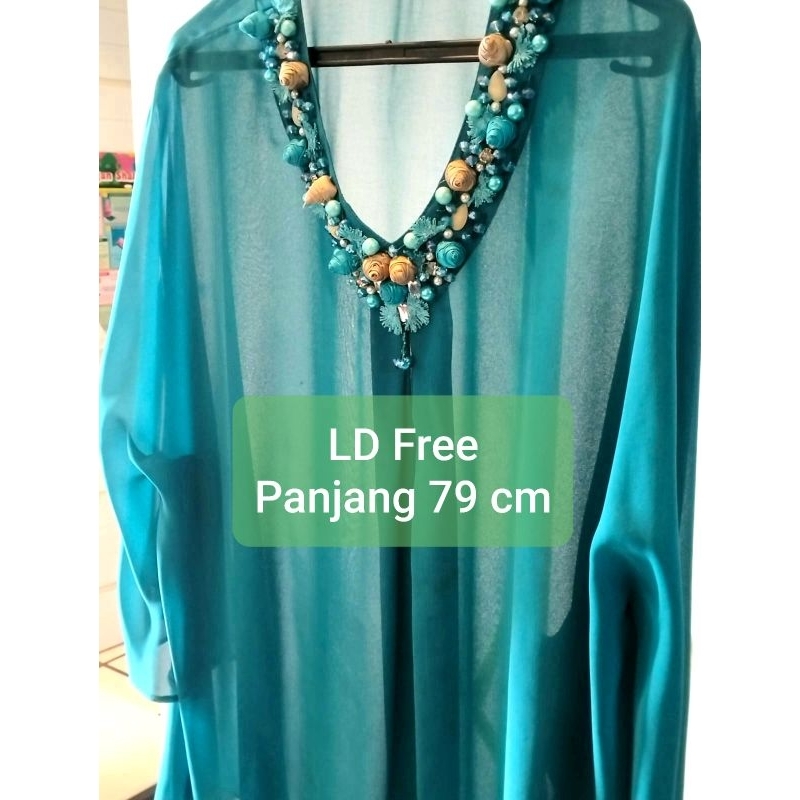 Kaftan Pesta - outer pesta - Baju Pesta Payet Kristal Mewah