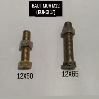Baut Mur Kuning M12 X 50, M12 X 65