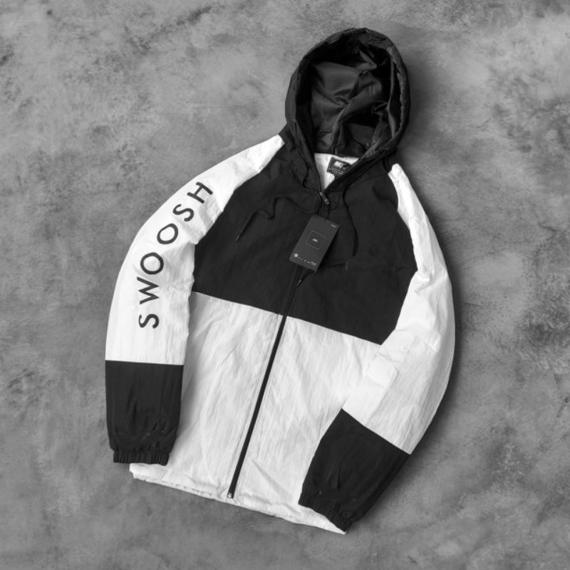 jaket parasut nike big swoosh