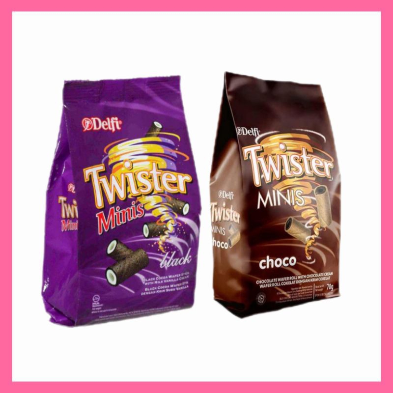 

Twister minis wafer roll cokelat choco black vanila 70gr