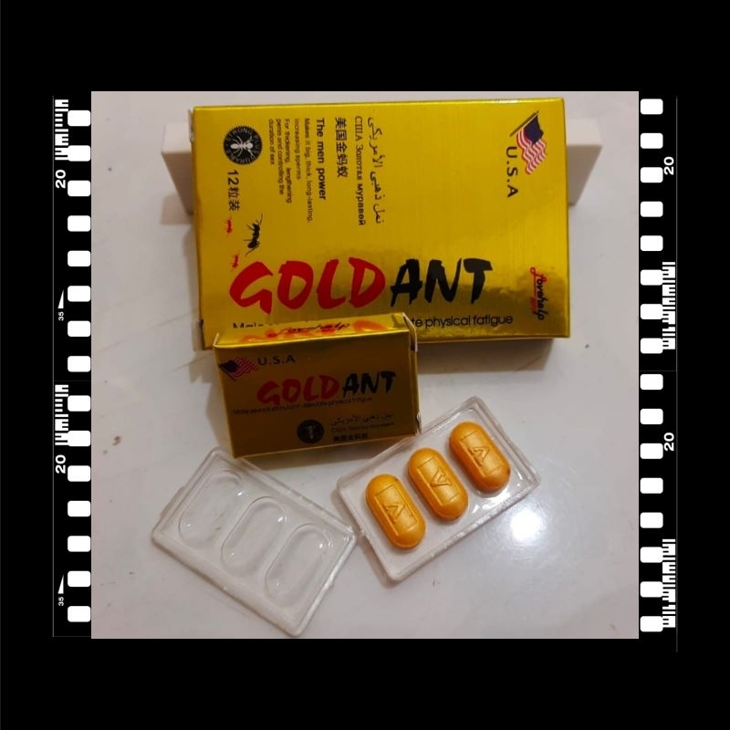 GOLD ANT ASLI ORIGINAL ISI 10 BUTIR MENAMBAH STAMINA PRIA OBAT HERBAL VITALITAS TAHAN LAMA KUAT