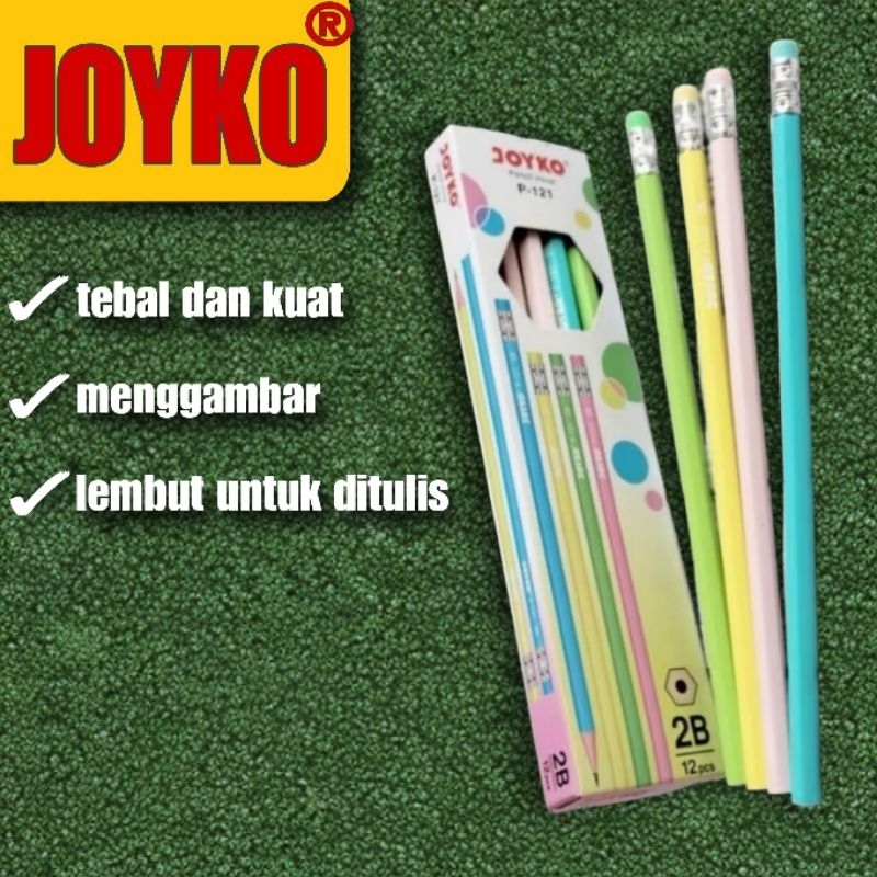 

Pencil Pensil Joyko P-121 2B 1 Box Isi 12 Pcs