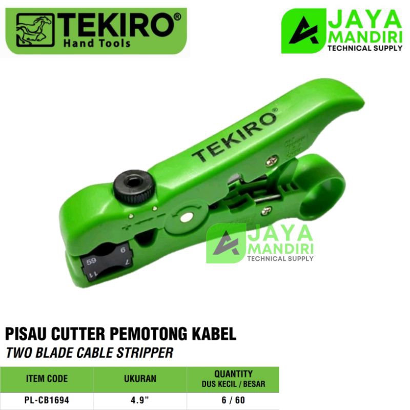 

Pisau Cutter Pemotong Kabel 4,9" TEKIRO Two Blade Cable Stripper Cutter Pemotong Kabel
