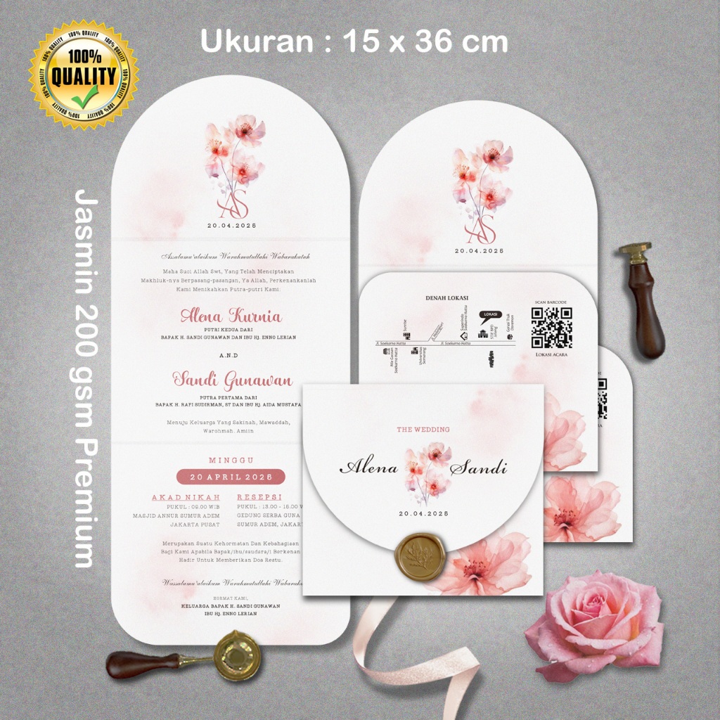 Undangan Pernikahan Jasmine Rustic