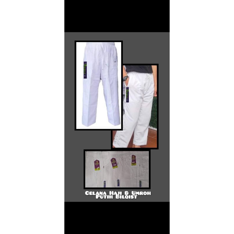 Celana Sirwal Bilqist Putih Haji Dan Umroh