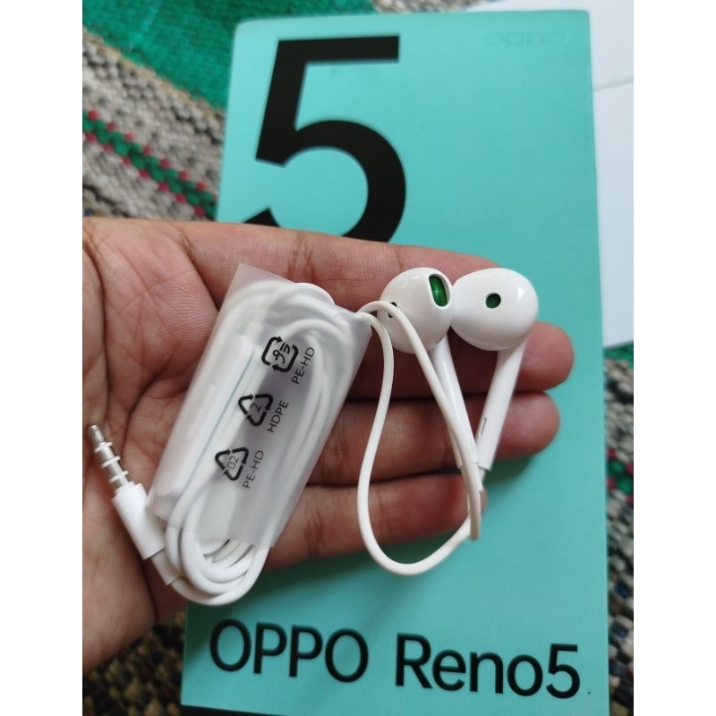 Headset ori oppo reno 5 ( GARANSI GAK ORI UANG KEMBALI 5X LIPAT)