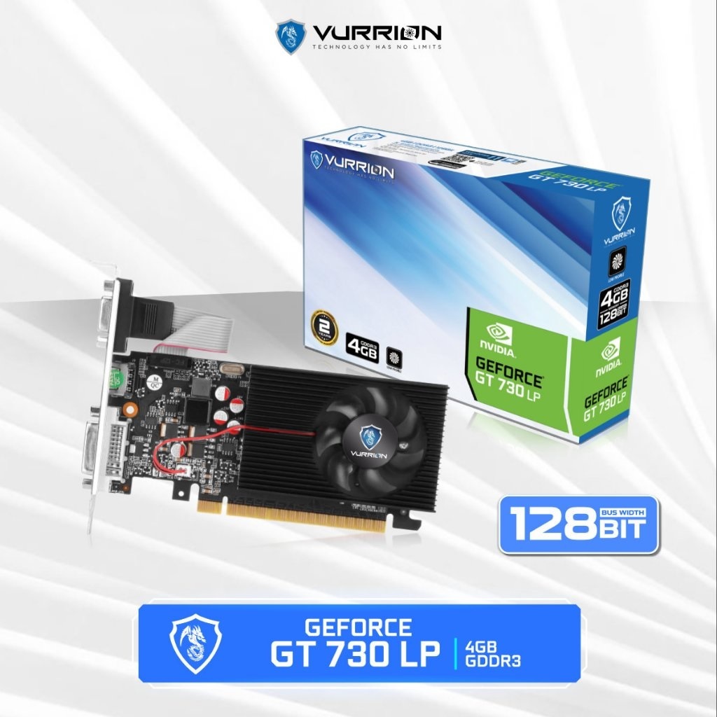 VGA Vurrion Nvidia Geforce GT730 GT 730 LP 4GB GDDR3 128bit