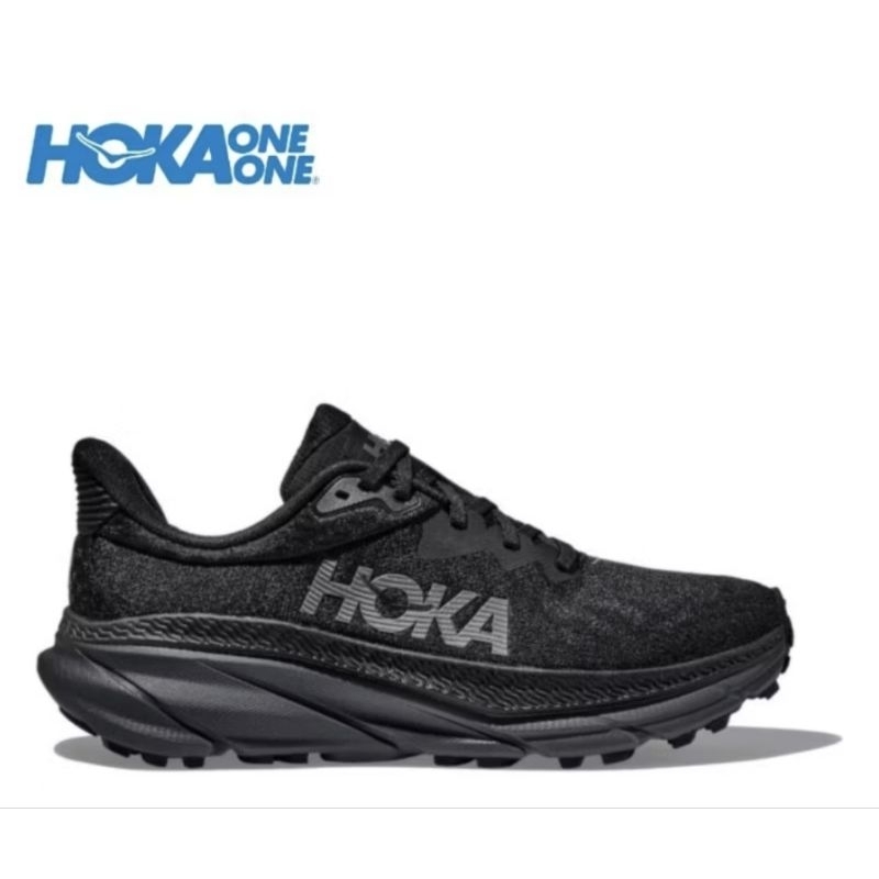 Sepatu Hoka One One ATR 7 Mens Trail Running Shoes Full Black Black Grey