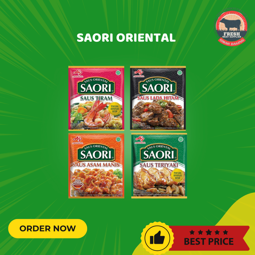 

Saori Saus Tiram Lada Hitam Asam Manis Sachet