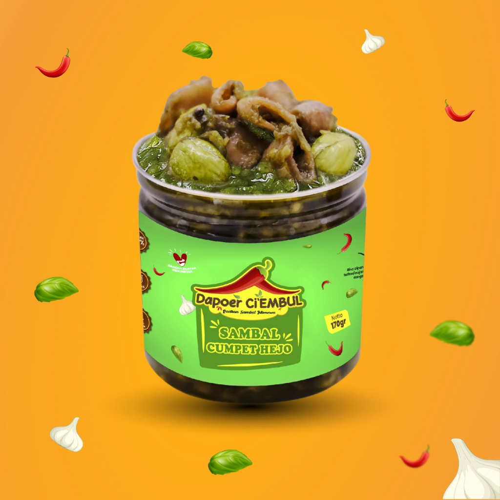

(NEW) Sambal CUMPET HEJO / Sambel Cumi Pete Hijo 170gram - Dapoer Ci'Embul